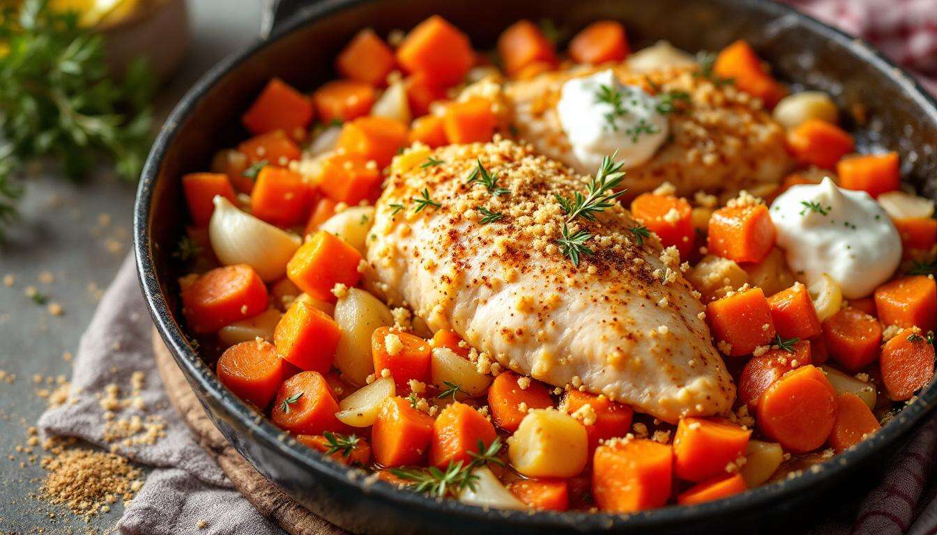 Aromatischer Superstar: Teste diesen köstlichen Hähnchen-Möhren-Auflauf