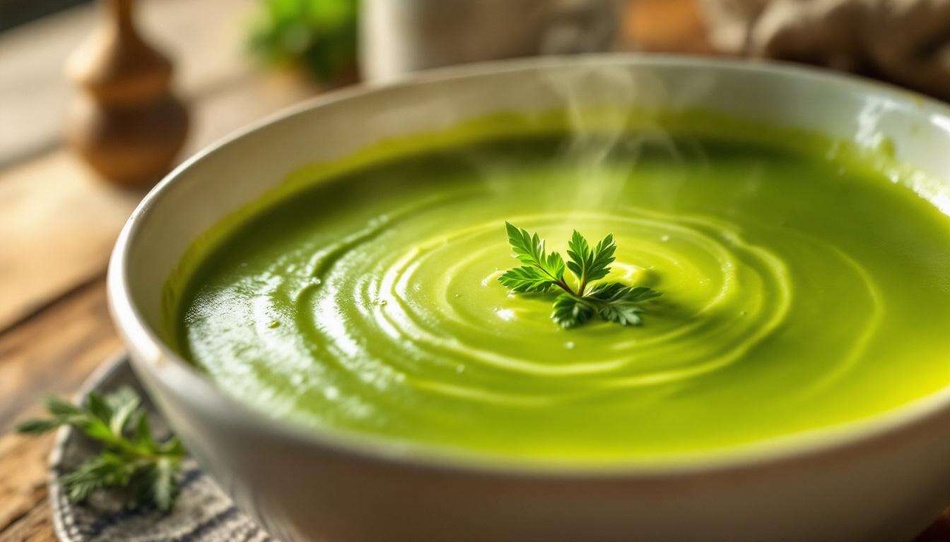 Grün, cremig und unwiderstehlich würzig: Diese Suppe willst du immer wieder verspeisen