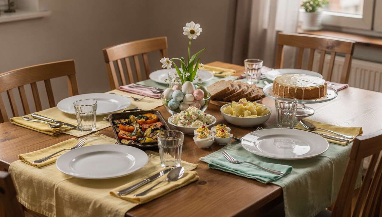 Ostermenü für 4 Personen, komplett unter 30 Euro – mit Einkaufsliste