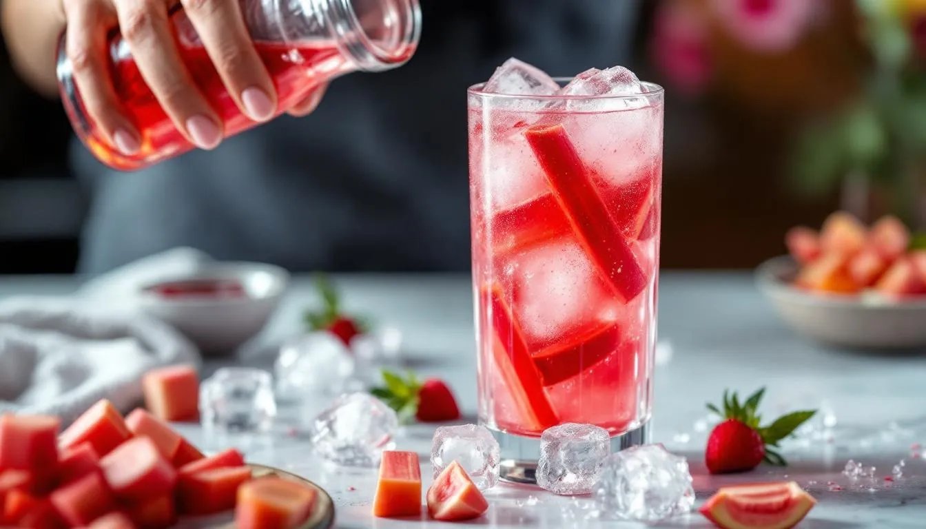 Rhabarberschorle selber machen, dieses Trendgetränk kostet weniger als 1 Euro pro Glas