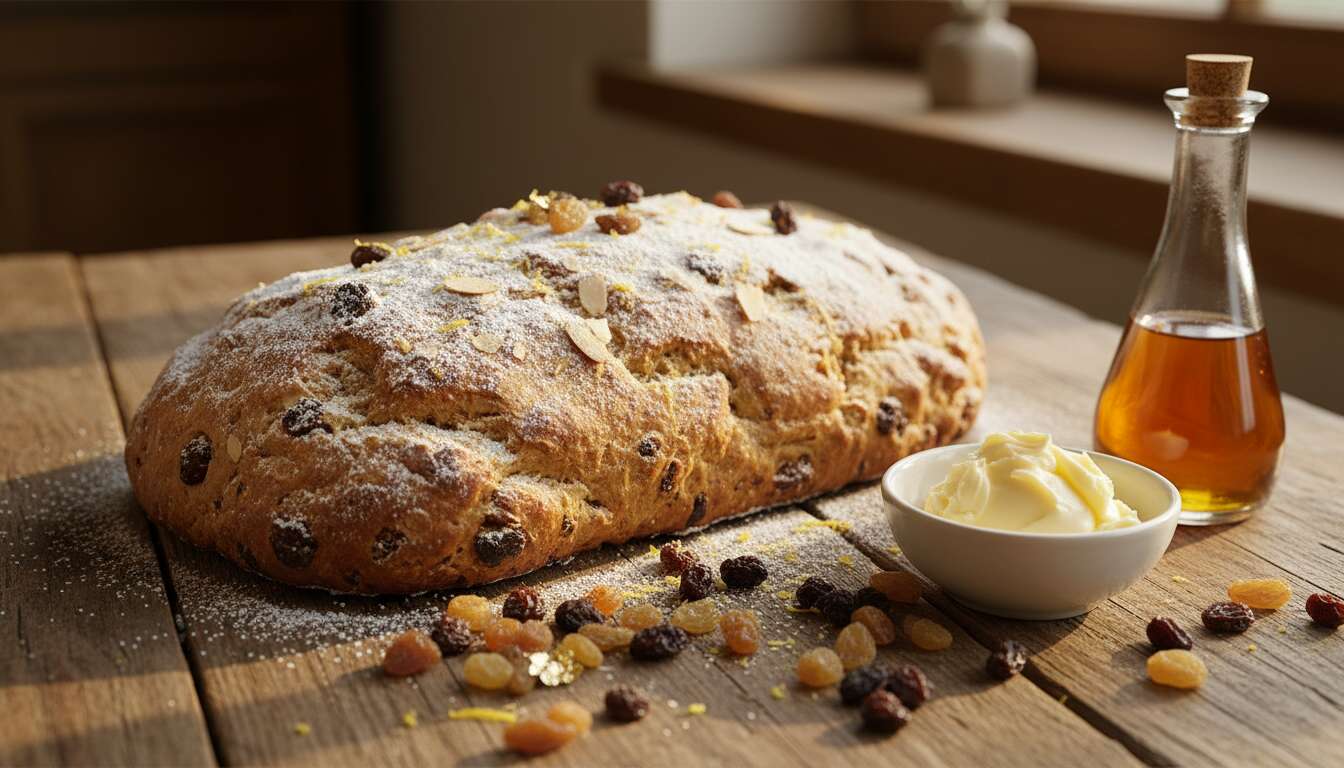 Quarkstollen ohne Hefe: Dieses Rezept gelingt ohne Gehzeit und schmeckt tagelang saftig