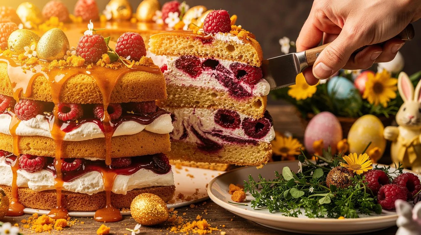 Das Rezept, nach dem alle fragen werden: Ostertorte mit Himbeer-Frischkäsefüllung