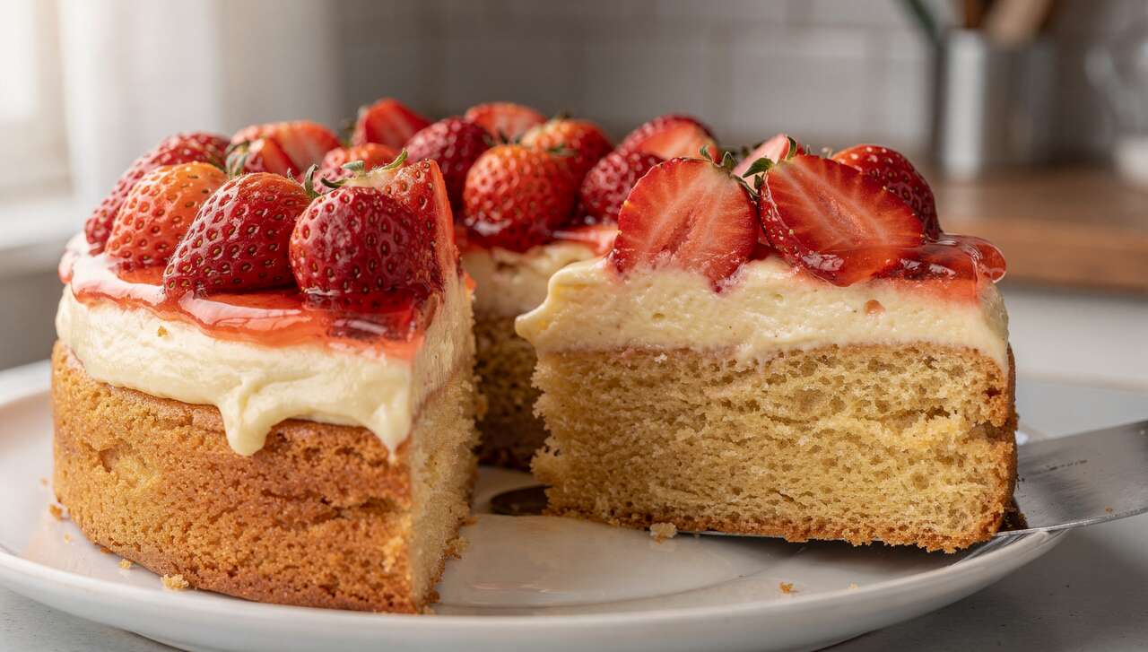 Erdbeerkuchen mit Pudding: Konditoren verraten, warum die Tortenboden-Schicht entscheidend ist