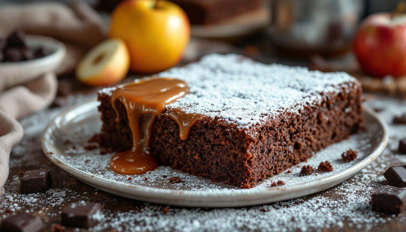 Fluffiger Schokokuchen vom Blech mit Apfelmus – saftig, locker und einfach gemacht