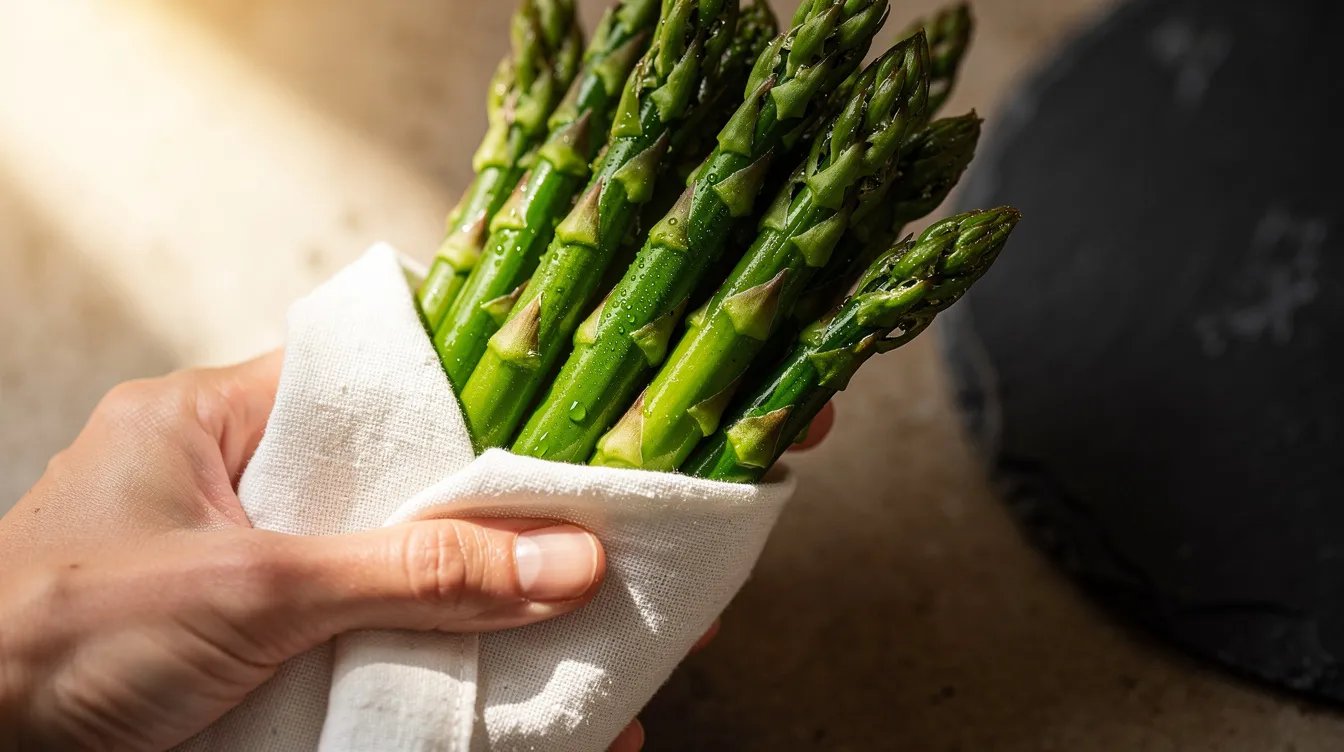 Spargel richtig lagern: Warum ein feuchtes Tuch im Kühlschrank bis zu 4 Tage frisch hält