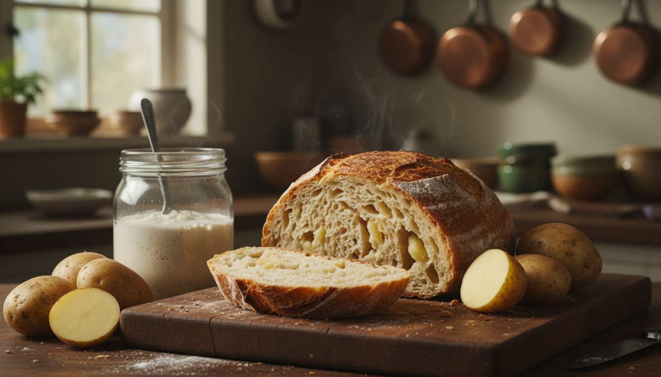 Kartoffelbrot mit Sauerteig: Warum gekochte Kartoffeln die Krume tagelang feucht halten