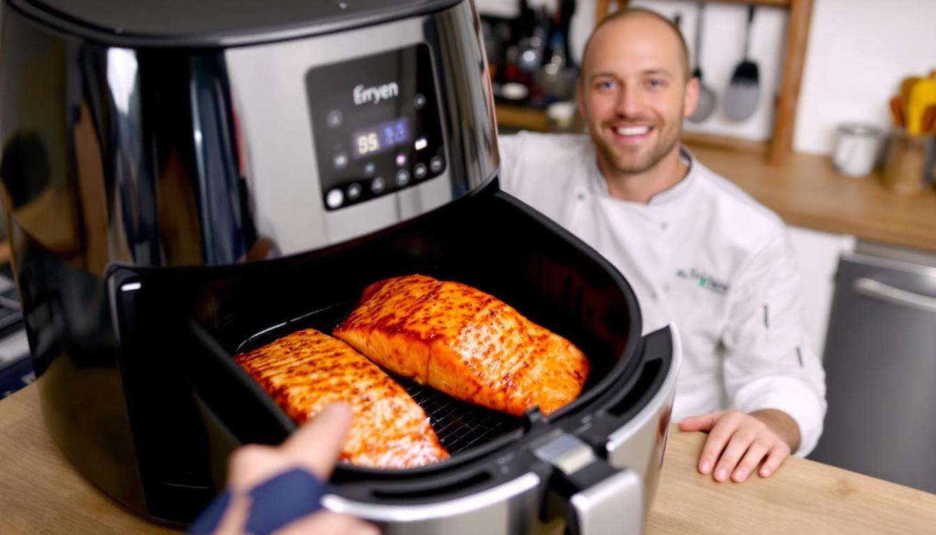 Airfryer-Lachs in 7 Minuten: Steffen Henssler erklärt, warum Alufolie ein Anfängerfehler ist
