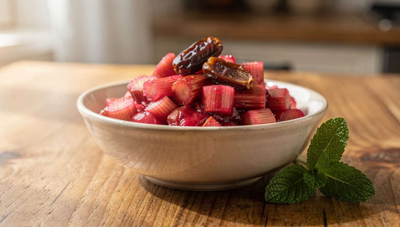 Rhabarberkompott ohne Zucker? Ernährungs-Docs erklären, warum Datteln die bessere Süße sind