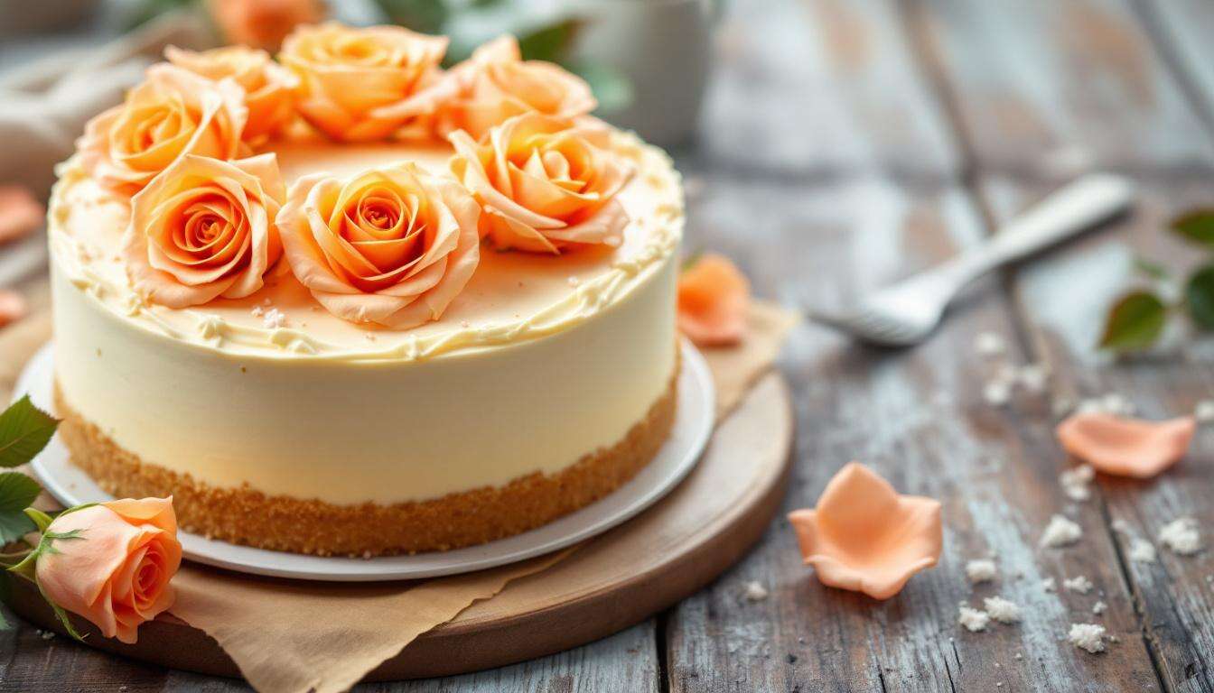 Schmandtorte „Rosenresli“: so legst du Pfirsichrosen, die wirklich halten