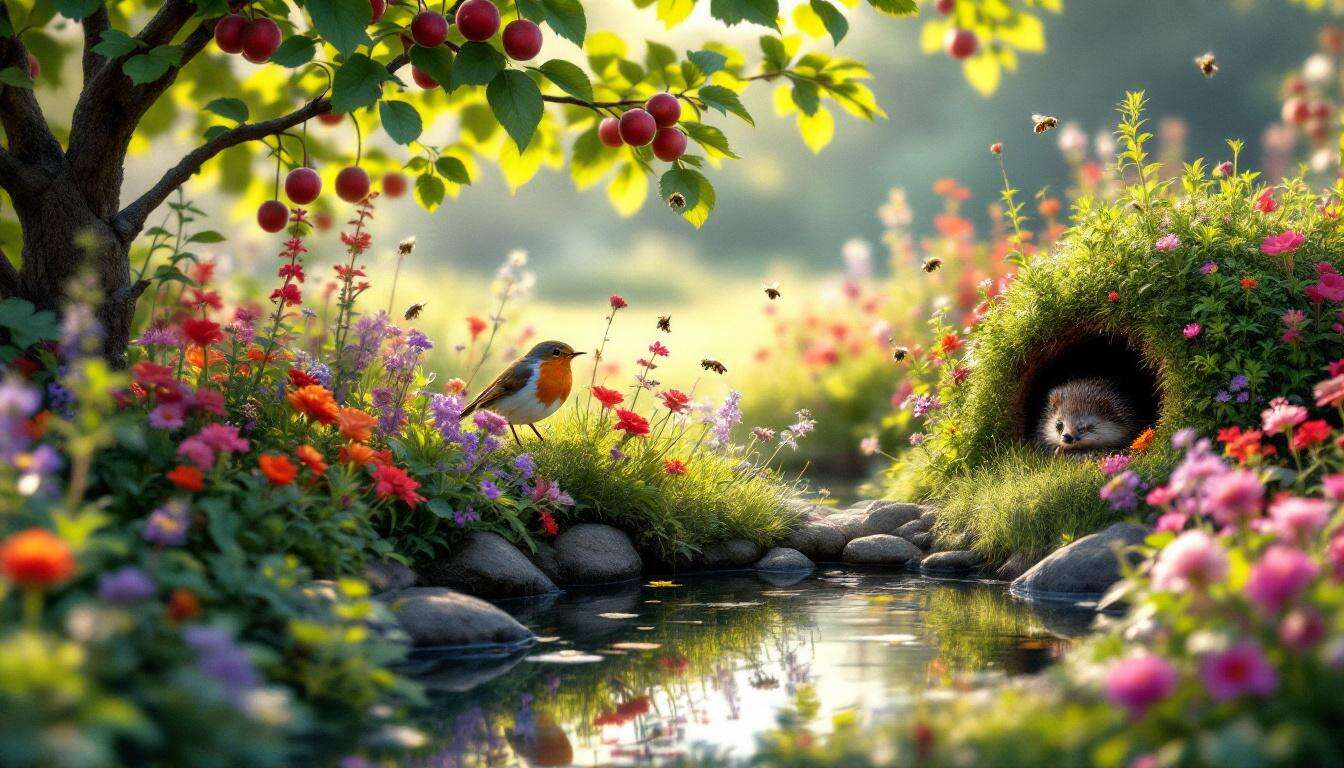 Naturgarten anlegen: So siedeln sich Igel, Vögel und Bienen an