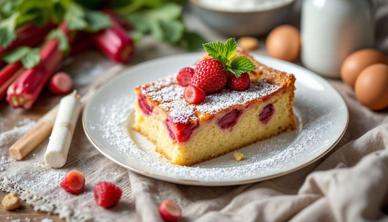 Rhabarber-Kuchen: Das einfache Blech-Rezept, das jede Kaffeetafel im April rettet