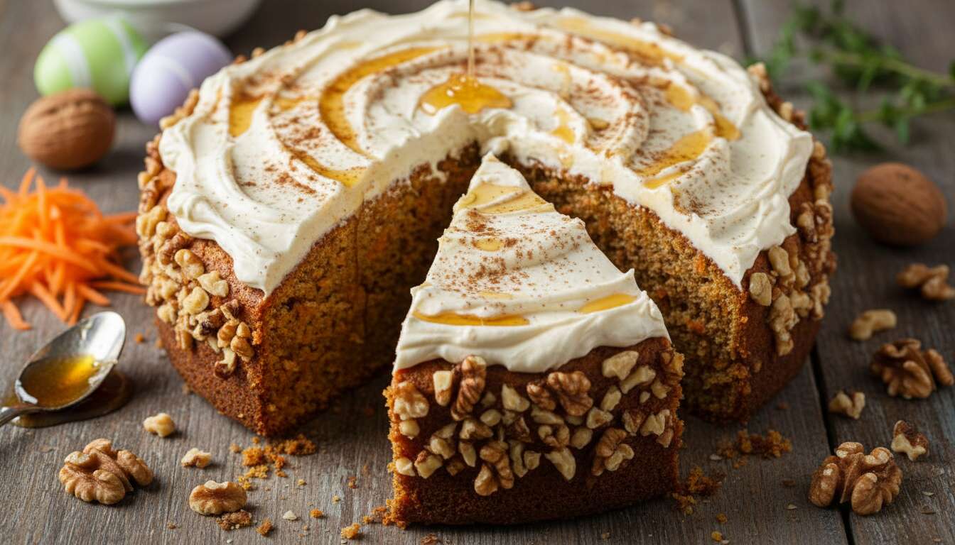 Karottenkuchen zu Ostern: Saftig, ohne raffinierten Zucker und in 40 Minuten fertig