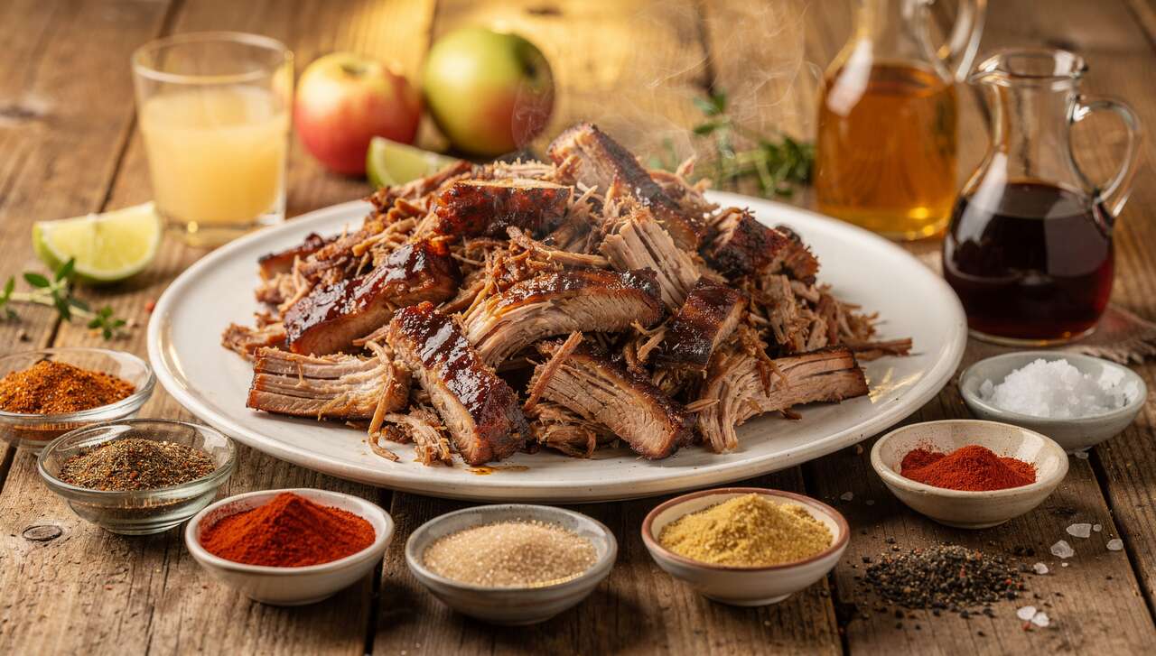 Pulled Pork aus dem Backofen: 8 Stunden Niedrigtemperatur für zartes Fleisch