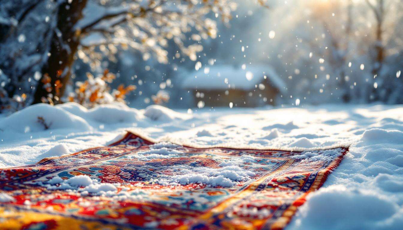Teppich im Schnee reinigen – jetzt ist der ideale Zeitpunkt!