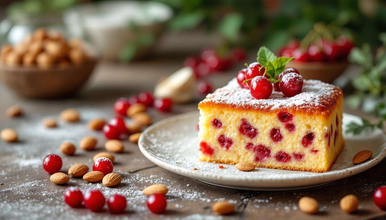 Johannisbeerkuchen vom Blech: saftig mit Mandelteig und lockerem Schmandguss