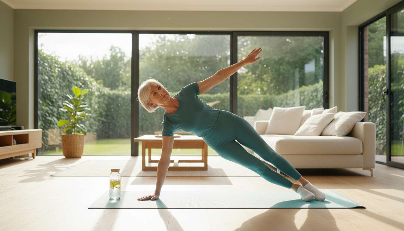 Pilates ab 60 zu Hause: Diese 5-Minuten-Routine stärkt laut Trainern Rücken und Core gleichzeitig