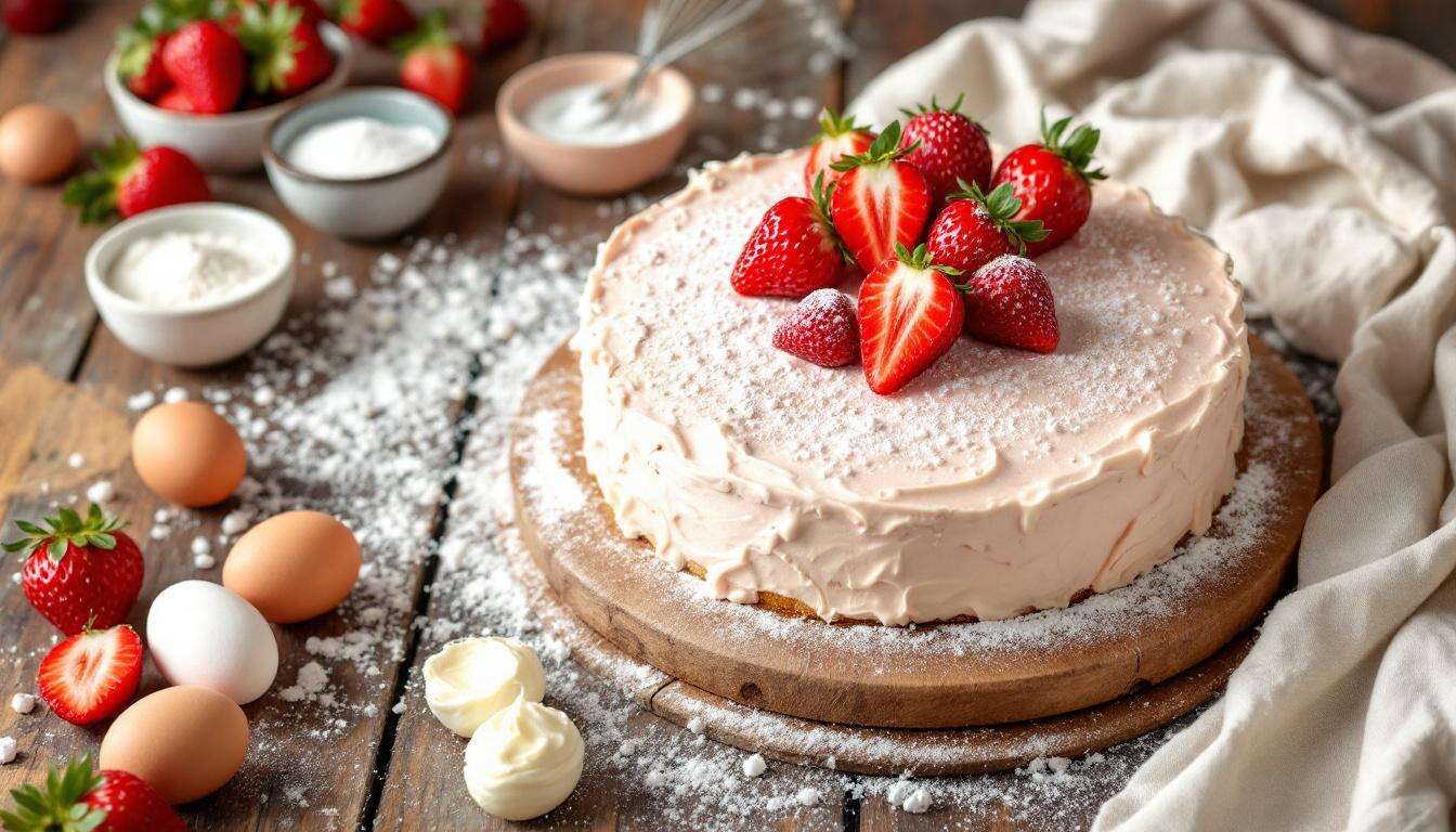 Erdbeer-Sahne-Torte zum Muttertag: In 40 Minuten fertig – ohne Fondant, ohne Stress