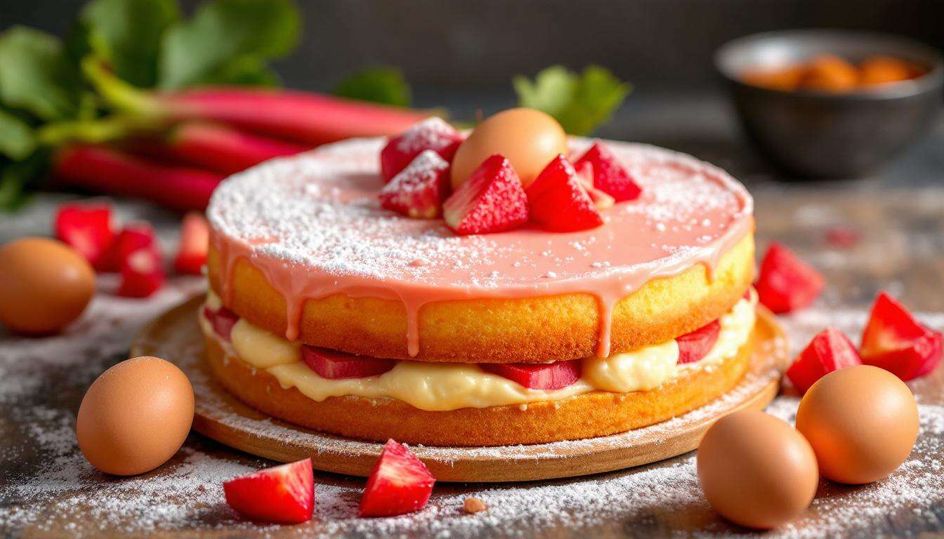 Rhabarberkuchen mit Pudding: Der Trick der Bäckermeister gegen durchgeweichten Boden