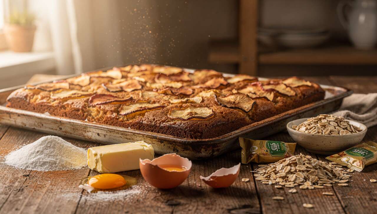 Dieser Apfelkuchen vom Blech schmeckt besser als das klassische Rezept von Oma