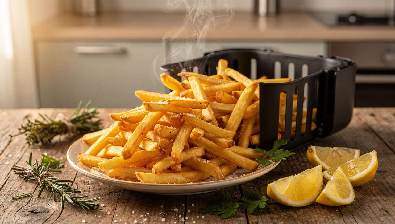 Seit ich diesen simplen Trick anwende, sind meine Pommes aus dem Airfryer immer knusprig