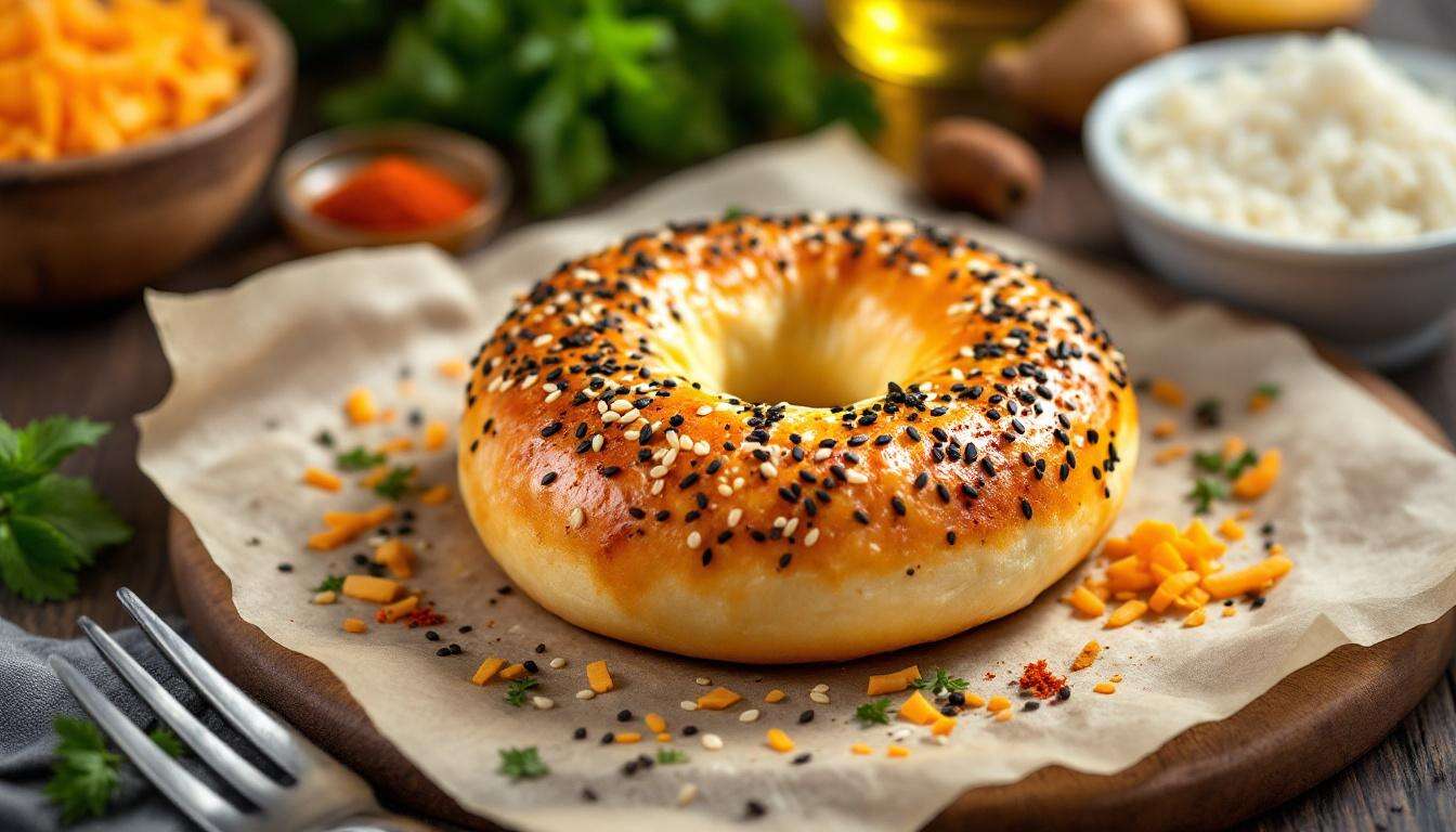 Knusprig, würzig, käsig: zauber dir einen Bagel aus dem Airfryer