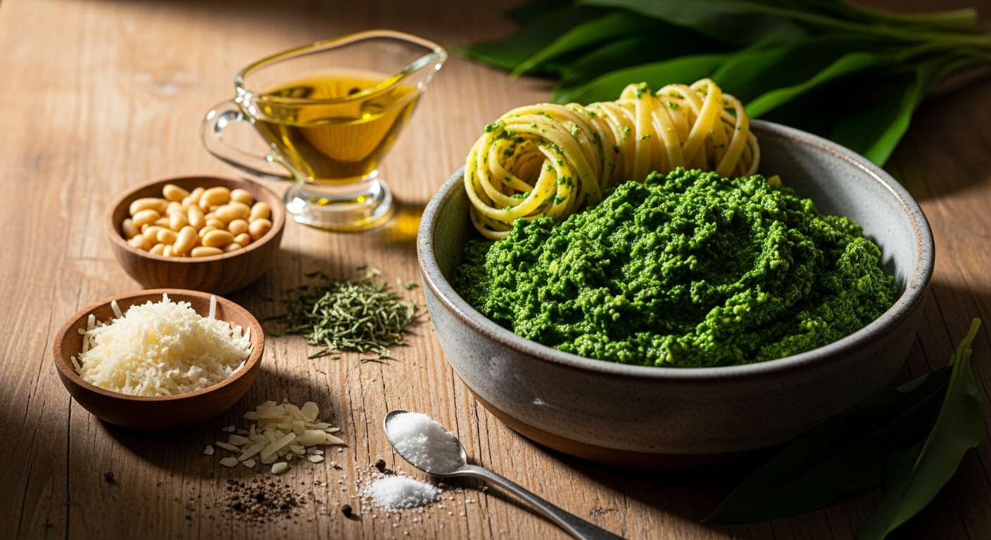 Bärlauch-Pesto in nur 10 Minuten, und es hält sich 3 Wochen im Kühlschrank