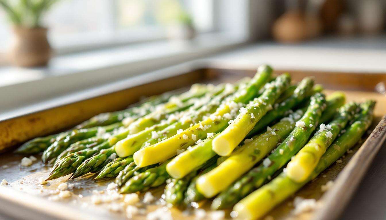Knoblauch-Butter-Spargel vom Blech, nur 4 Zutaten und 20 Minuten bei 200 Grad