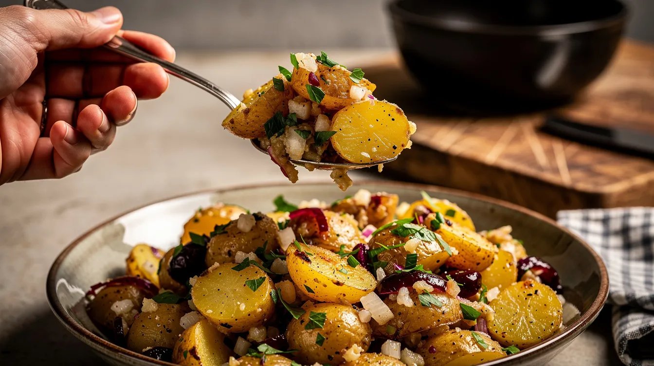 Kartoffelsalat zu Ostern: Der schwäbische Klassiker, den Profiköche mit Brühe statt Mayo zubereiten