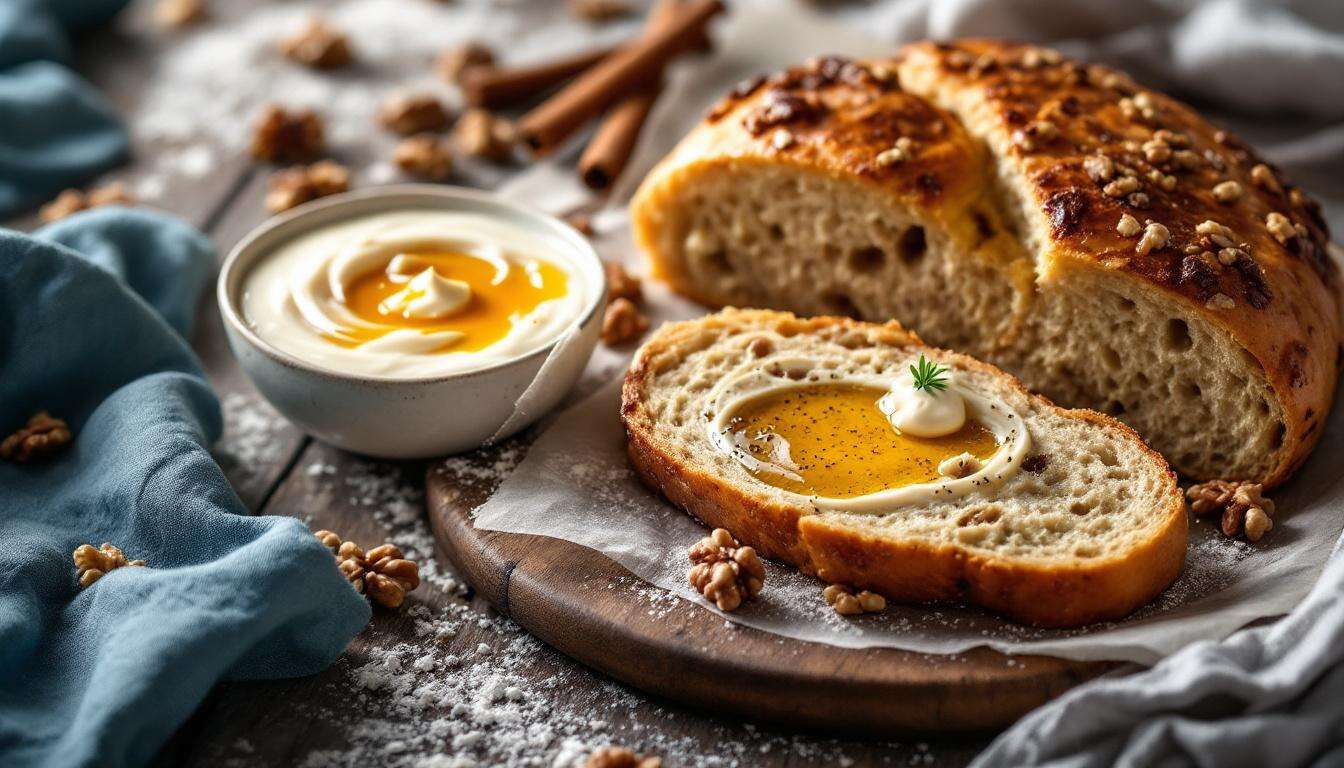 Walnuss-Ciabatta zur Suppe: Dattelcreme verleiht dem Brot die perfekte Süße
