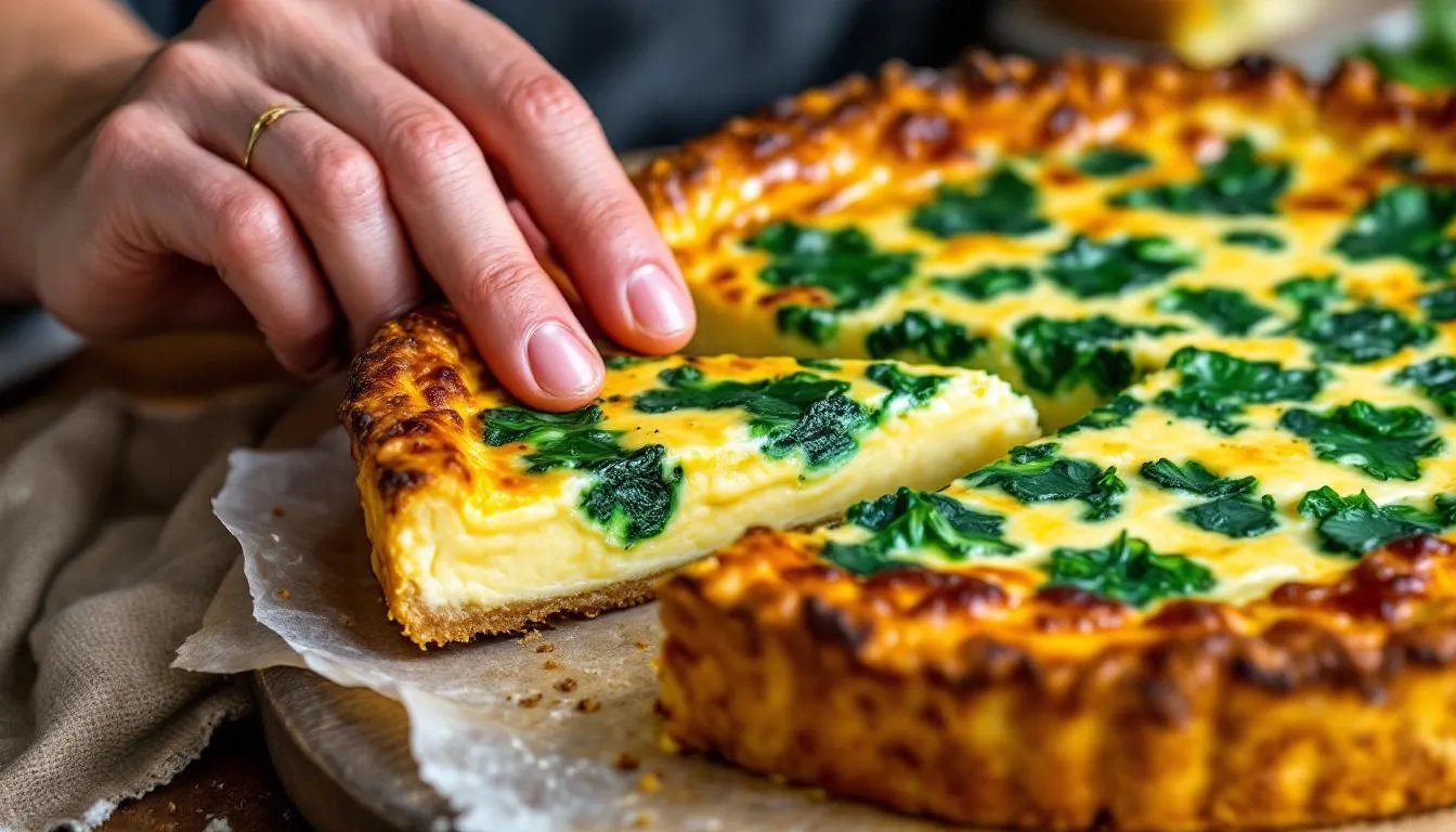 Schnelle Bärlauch-Quiche, die auch kalt am nächsten Tag noch saftig schmeckt