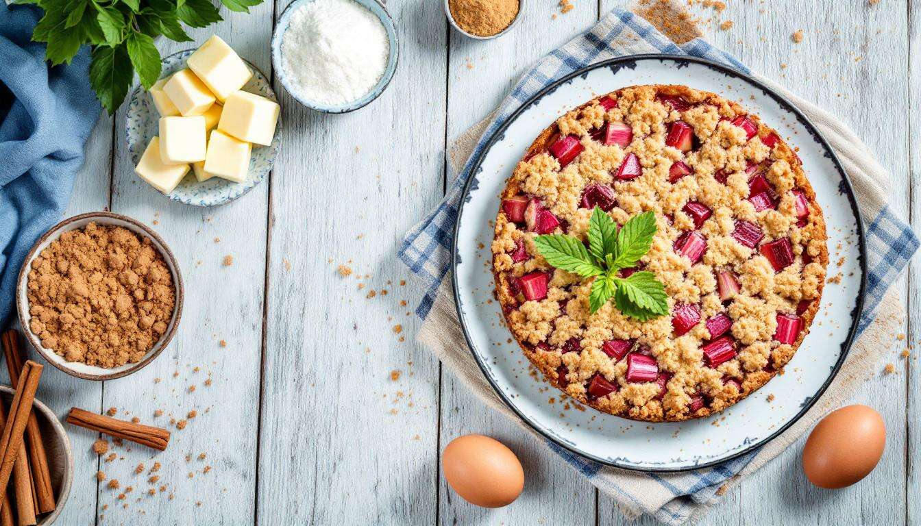 Rhabarber-Streuselkuchen: Omas Rezept, das süß-sauer und knusprig zugleich überzeugt