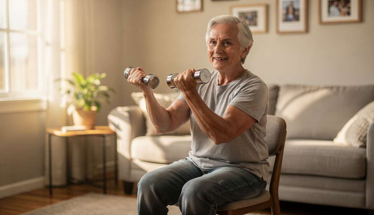 Muskelabbau stoppen: 4 einfache Übungen im Sitzen, die ab 60 schneller wirken als die Muckibude