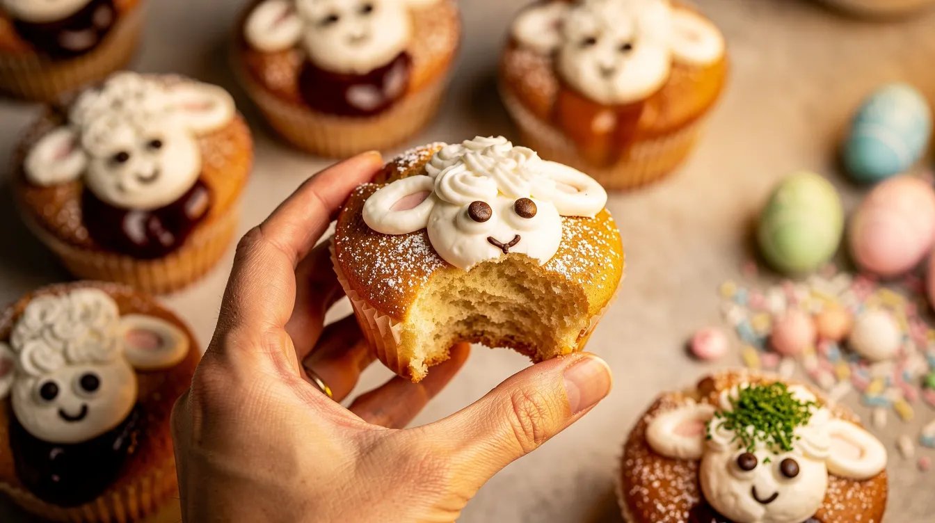 Kein Oster-Dilemma mit Muffins im Lämmer-Look