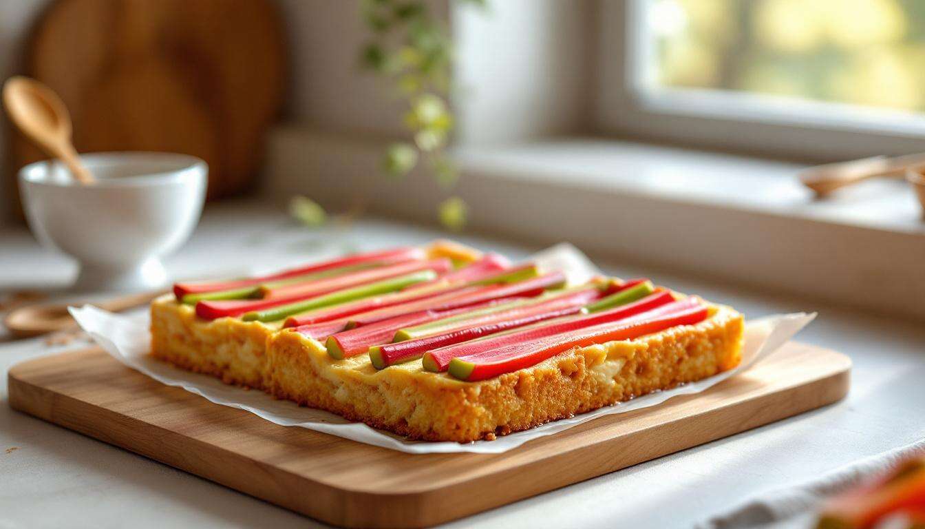 Rhabarberkuchen vom Blech: Dieses Landfrauen-Rezept braucht nur 4 Zutaten und 25 Minuten