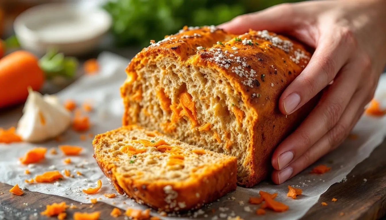 Vollkornbrot mit Möhren, das auch Kinder mögen und das Bundeszentrum für Ernährung empfiehlt