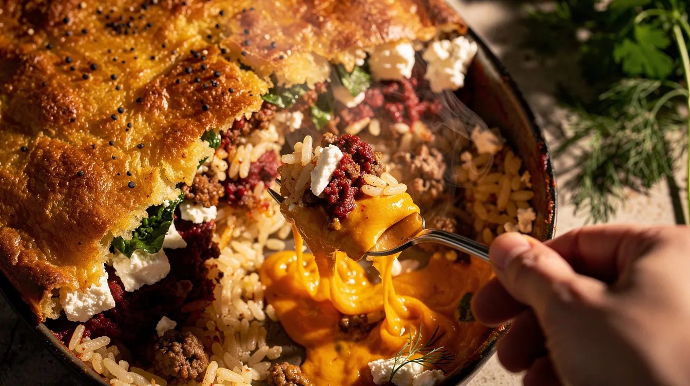 Reisauflauf mit Feta und Hackfleisch: Göttlicher Genuss nach griechischer Art