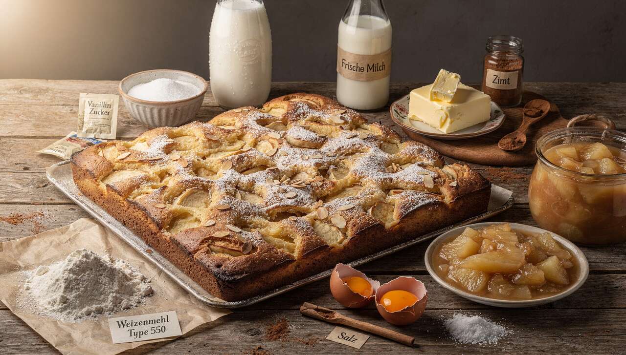 Omas Apfelkuchen vom Blech: Warum der Teig unbedingt über Nacht ruhen sollte