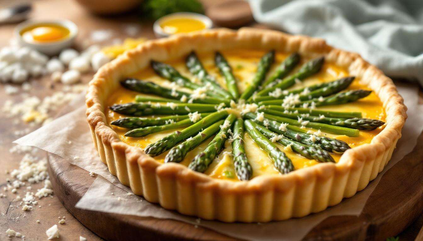 Spargel-Quiche mit Blätterteig: In 35 Minuten ofenfertig und perfekt für den Feierabend