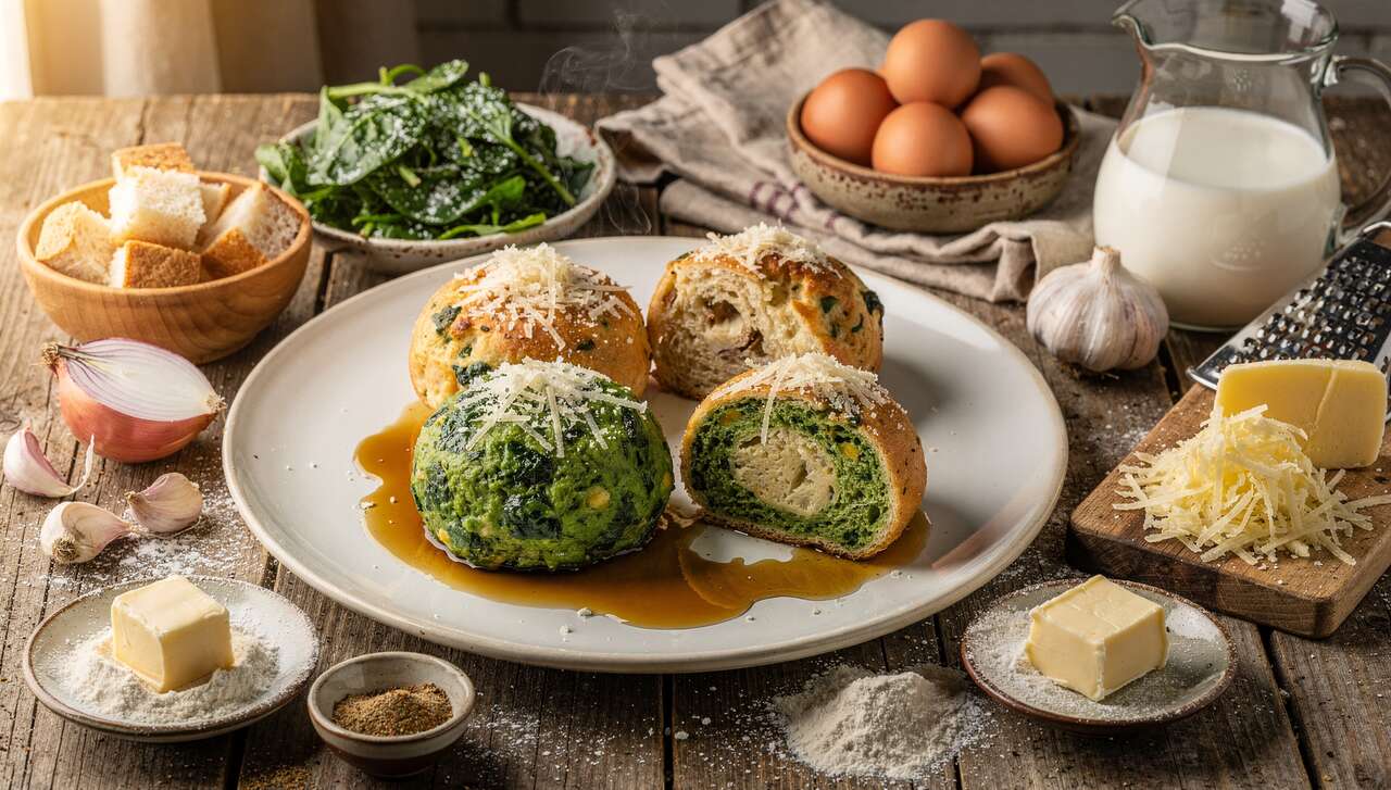 Eine Köstlichkeit vom Tiroler Dreierlei: Spinatknödel sind schnell zubereitet und so gut