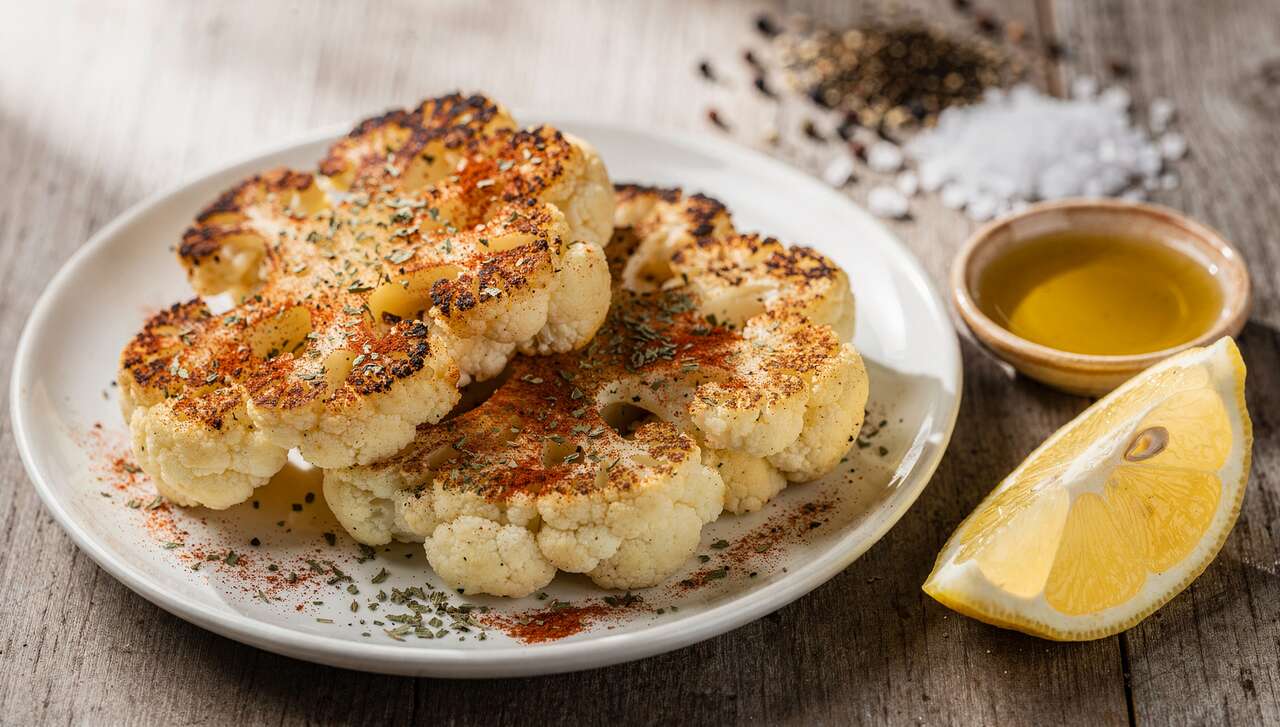 Blumenkohl-Steaks aus dem Airfryer: Knusprig, würzig und in 12 Minuten auf dem Tisch