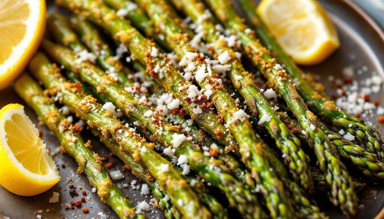 Airfryer-Spargel mit Parmesan, in 10 Minuten goldbraun und knuspriger als aus dem Ofen!