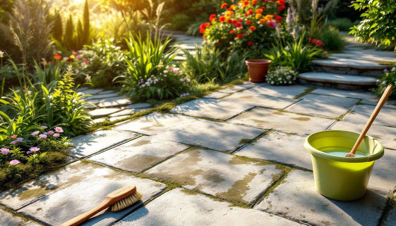 Grünbelag auf der Terrasse entfernen: Verbraucherzentrale erklärt, welches Hausmittel wirklich hilft