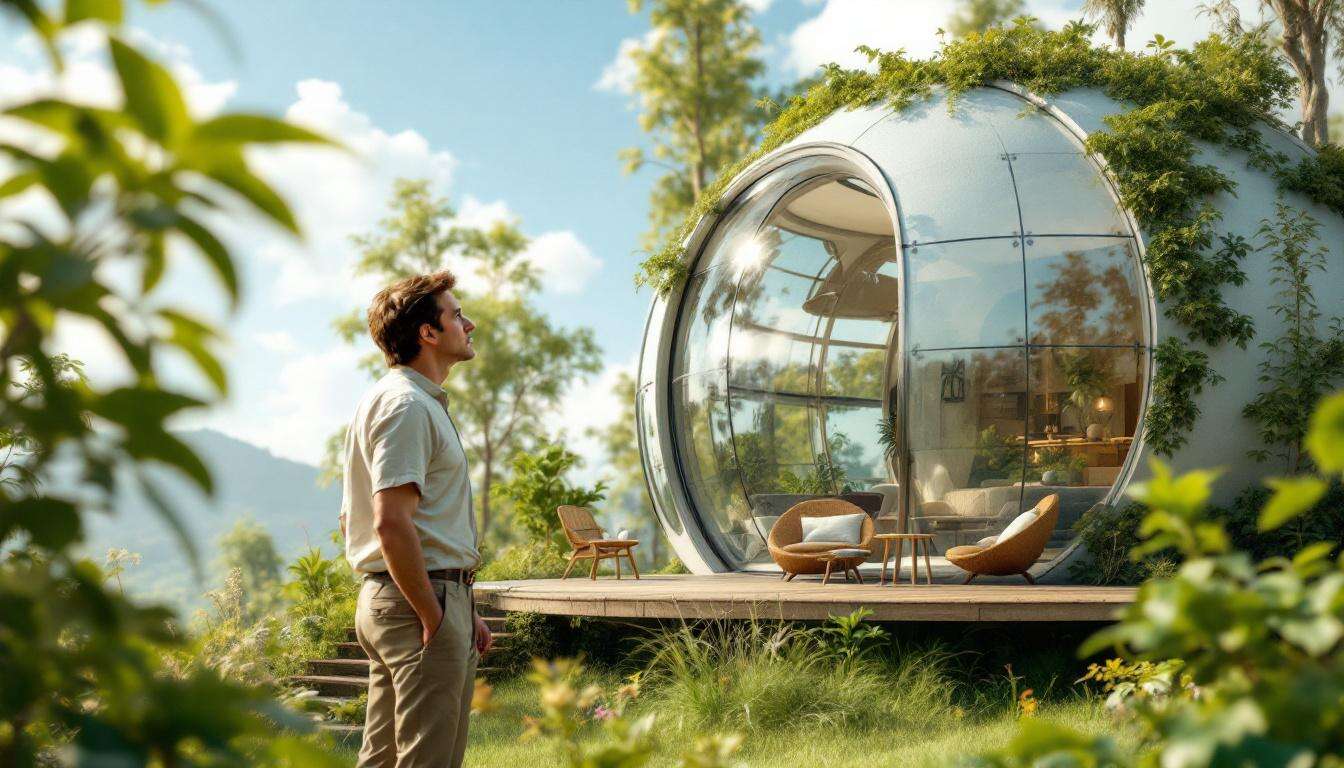 So lebt Julian in seinem Kugelhaus: "Es ist wie auf einem fremden Planeten