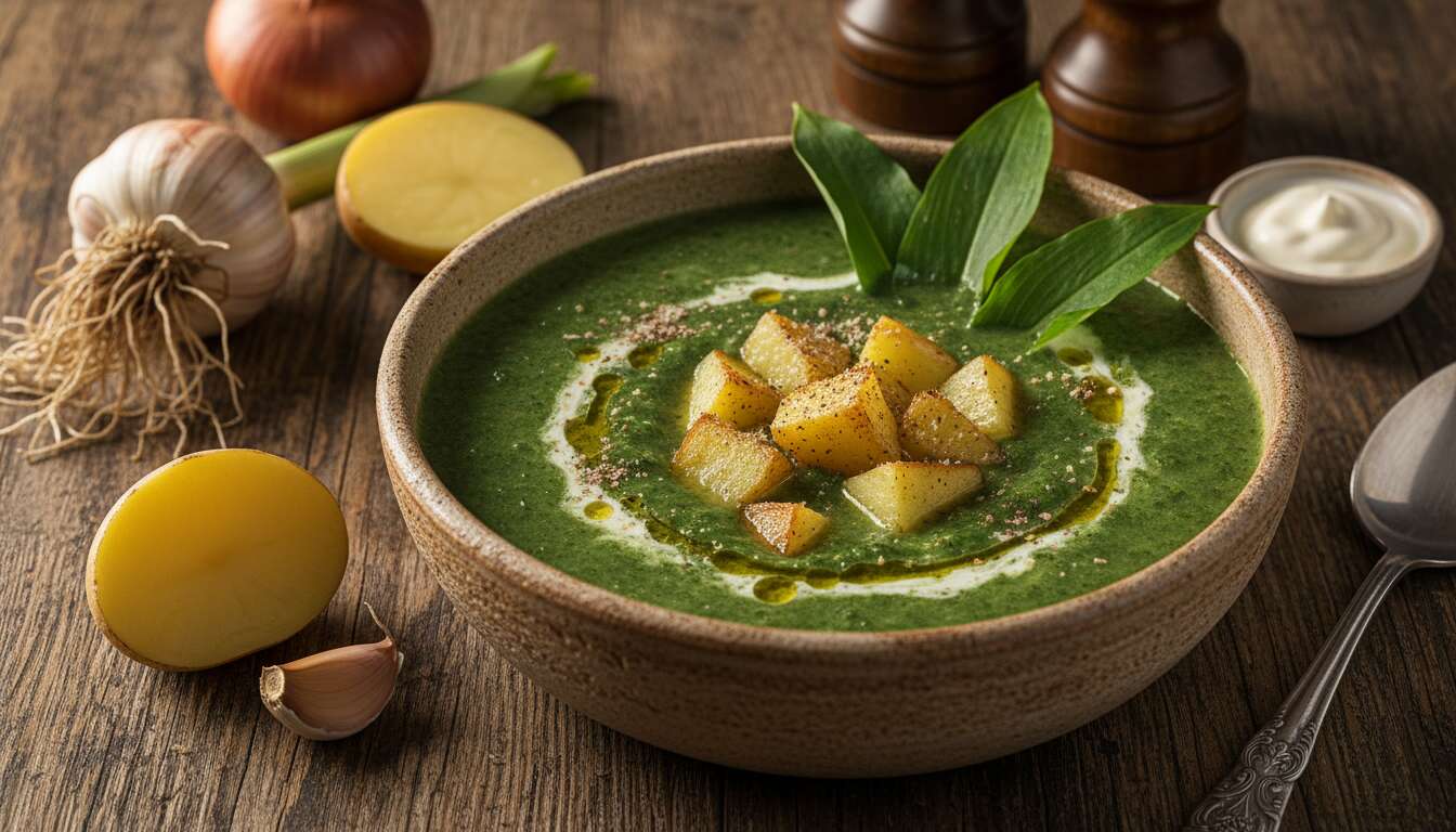 Frühlingssuppe mit Bärlauch und Kartoffeln: Fertig in 25 Minuten, wärmt an kühlen Abenden