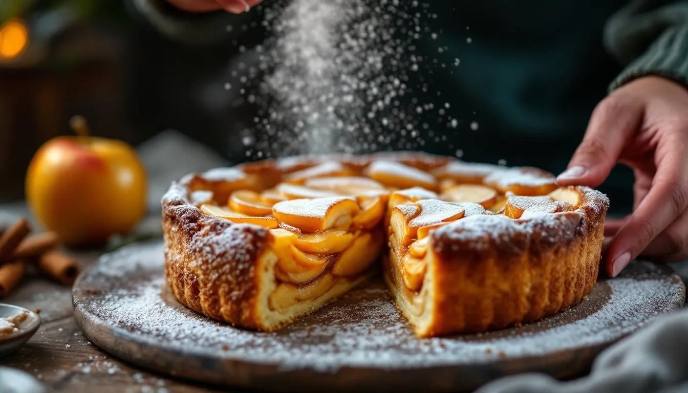 Apfelkuchen ohne Zucker, der dank Zimt und Vanille trotzdem süß genug schmeckt