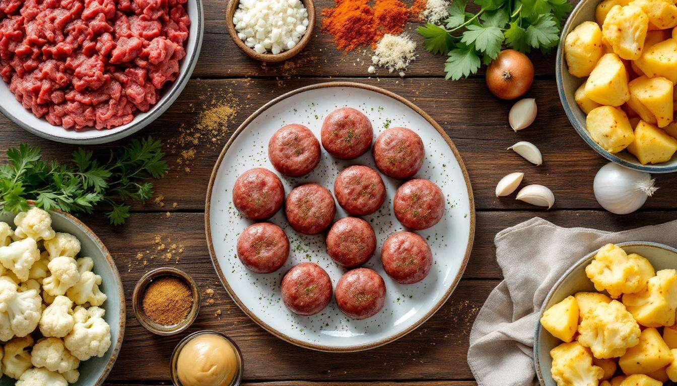 So lecker und deftig wie bei Oma: Rezept für Frikadellen mit geröstetem Blumenkohl und Kartoffeln