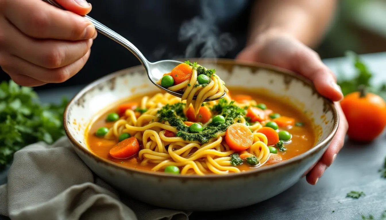 Frühlings-Minestrone mit Bärlauch-Pesto, leicht und sättigend – perfekt für die Tage nach Ostern