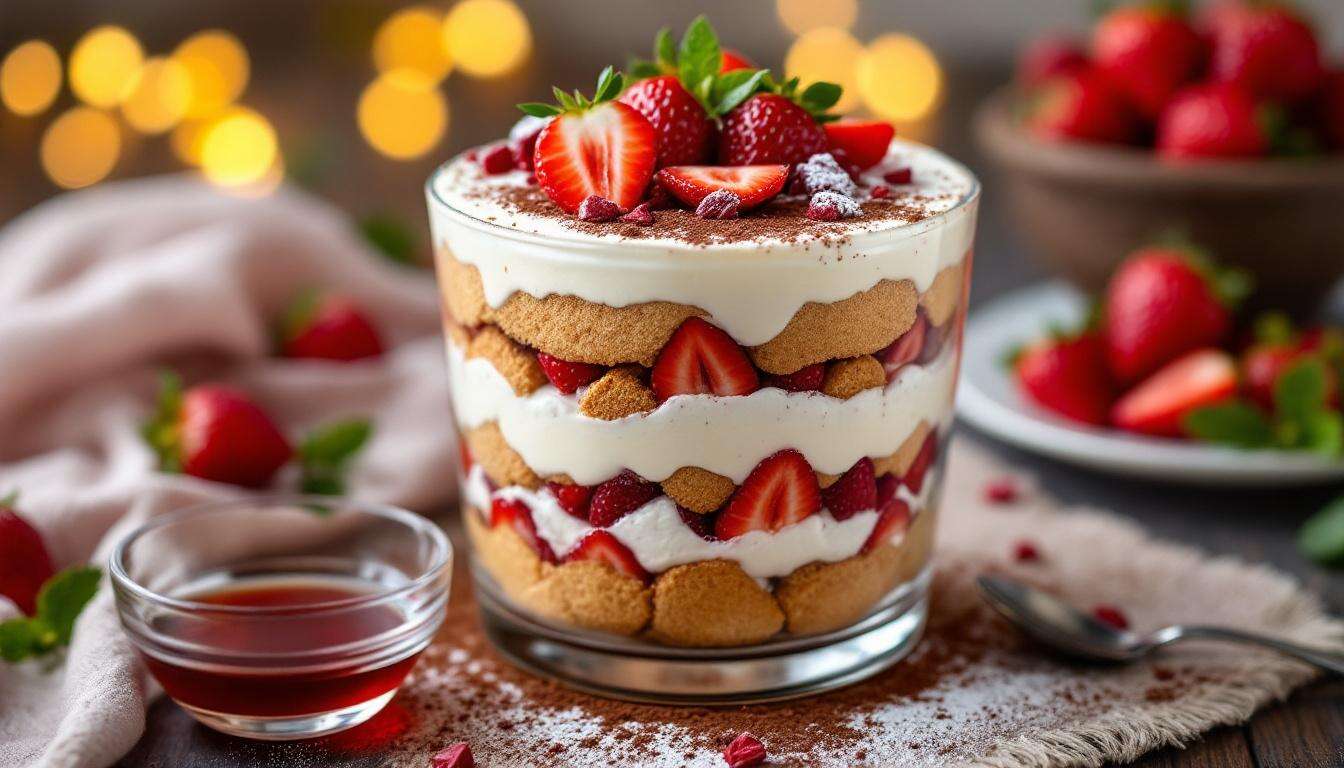 Erdbeer-Tiramisu zum Muttertag: Cremig, frisch und in 15 Minuten vorbereitet