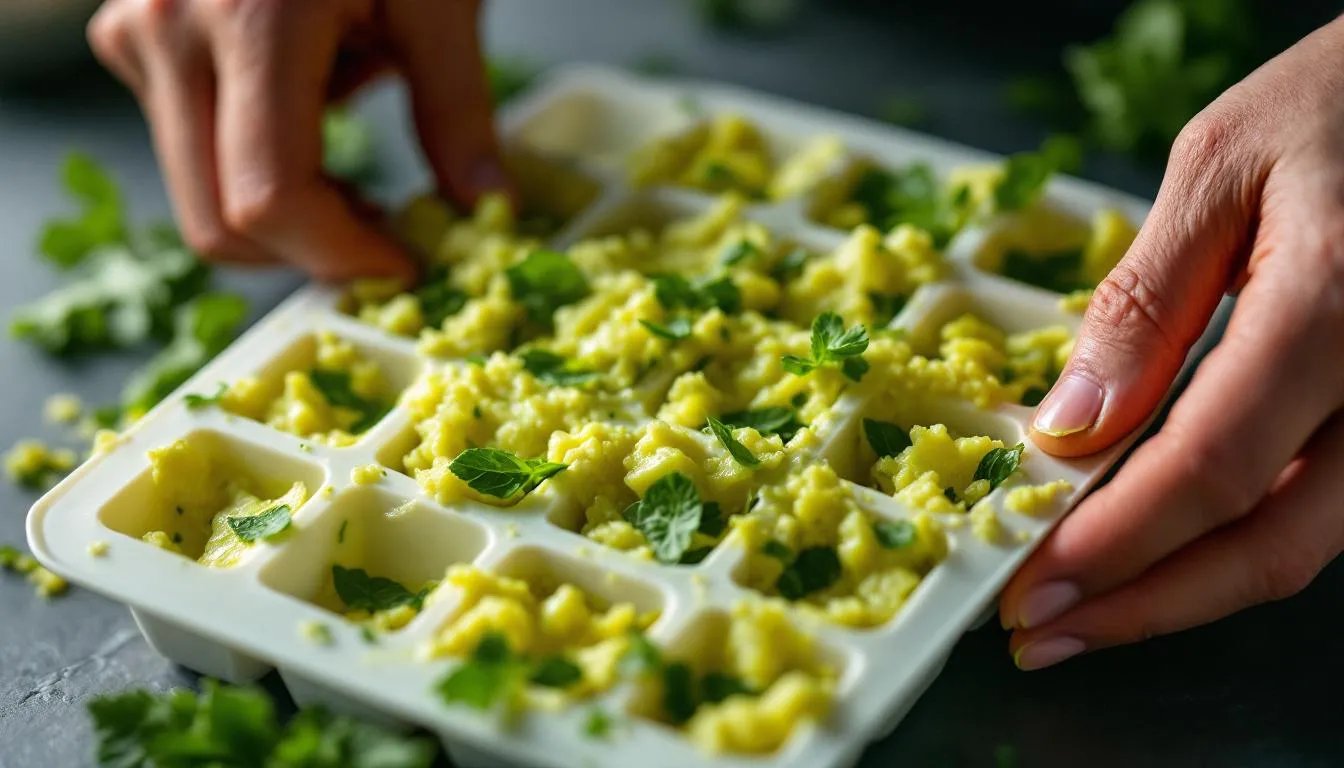 Bärlauch-Butter in Eiswürfelform einfrieren, dieser Vorratstrick ist genial einfach!