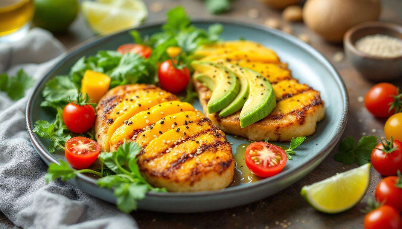 Mango-Avocado-Salat: Frühlingsfrische Kombination zu Maishuhnbrust